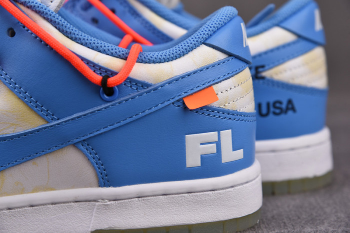 o-w x nike dunk low white blue ct0856-403