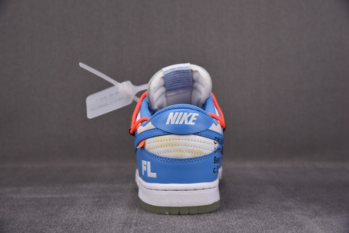o-w x nike dunk low white blue ct0856-403