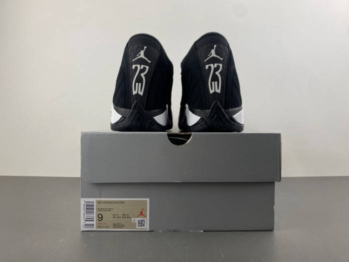 Jordan 14 Retro Black White-487471-016