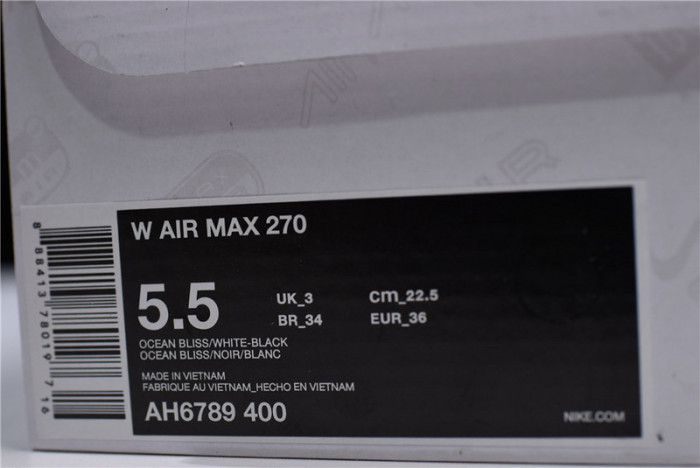 nike air max 270 “ocean bliss” ocean bliss ah6789-400