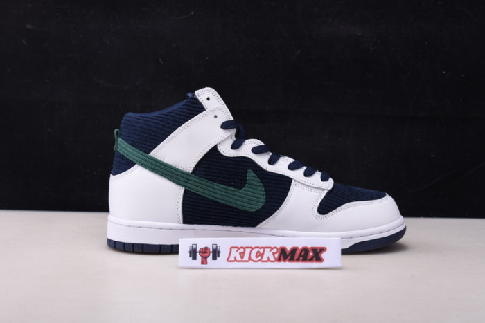 nike sb dunk high white/midnight navy-green-volt dh0953 400