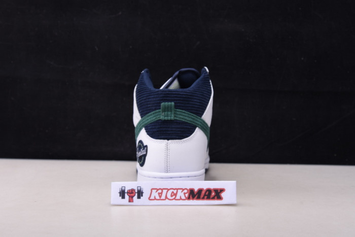 nike sb dunk high white/midnight navy-green-volt dh0953 400