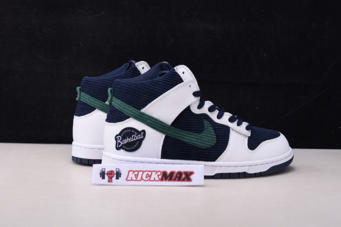 nike sb dunk high white/midnight navy-green-volt dh0953 400