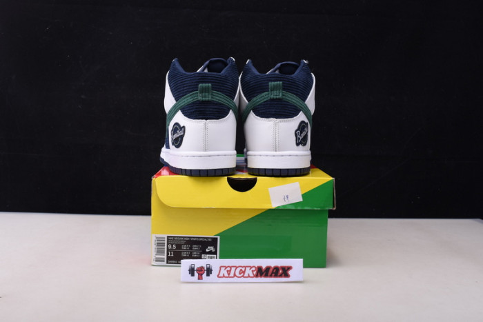 nike sb dunk high white/midnight navy-green-volt dh0953 400
