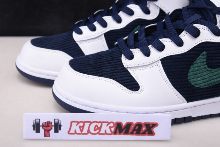 nike sb dunk high white/midnight navy-green-volt dh0953 400