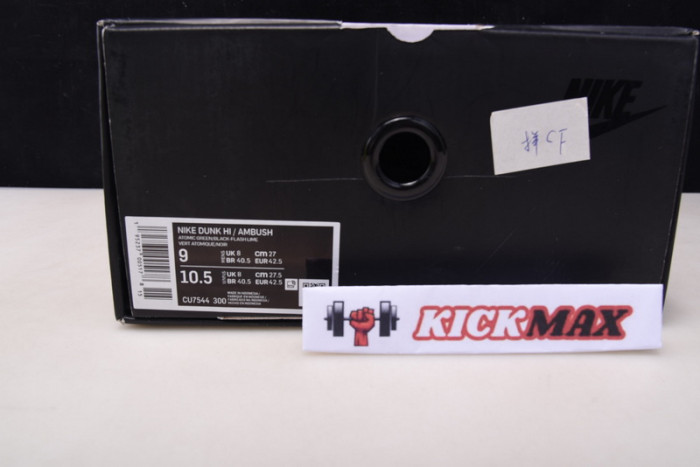 nike dunk high ambush flash lime cu7544-300