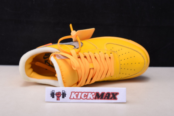 nike air force 1 low o-w university gold metallic silver dd1876-700