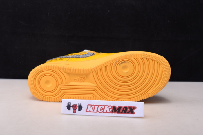 nike air force 1 low o-w university gold metallic silver dd1876-700