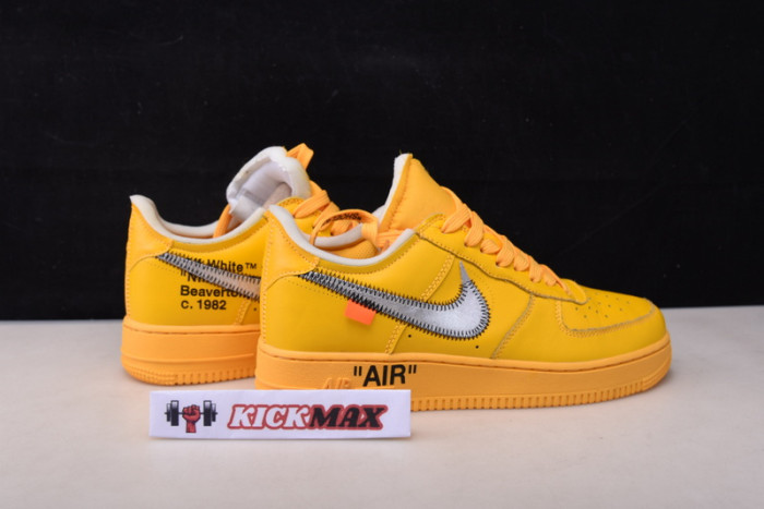 nike air force 1 low o-w university gold metallic silver dd1876-700