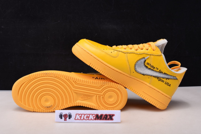 nike air force 1 low o-w university gold metallic silver dd1876-700