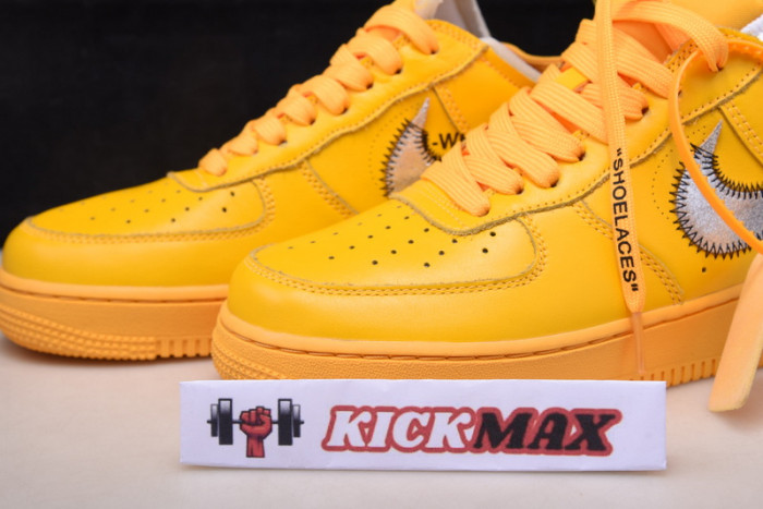 nike air force 1 low o-w university gold metallic silver dd1876-700