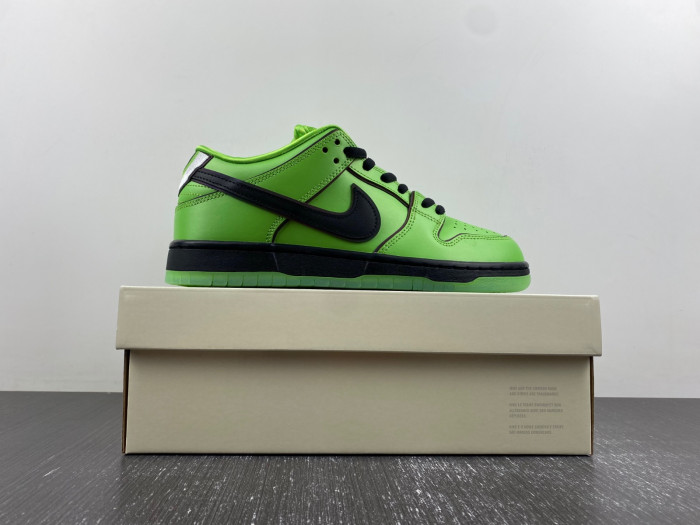 nike sb dunk low the powerpuff girls buttercup-c fz8319-300