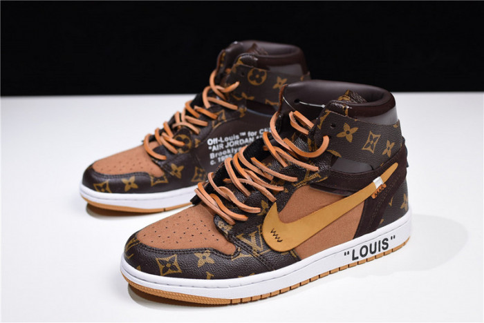 l**is V*t*n x o-w x air jordan 1 customs mens aq0818-202