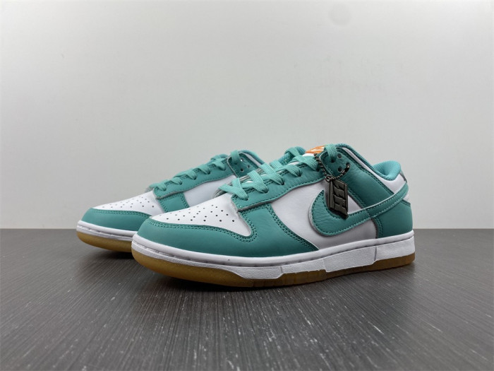 nike dunk low white turquoise (w)-dv2190-100