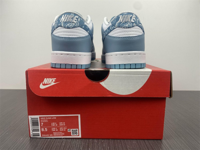 nike dunk low essential paisley pack worn blue (w)-dh4401-101