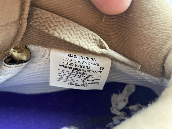 jordan 6 retro gore-tex brown kelp-fd1643-300