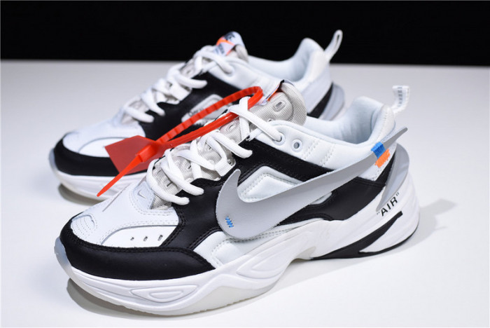 o-w x nike m2k tekno black ,white a03108 062
