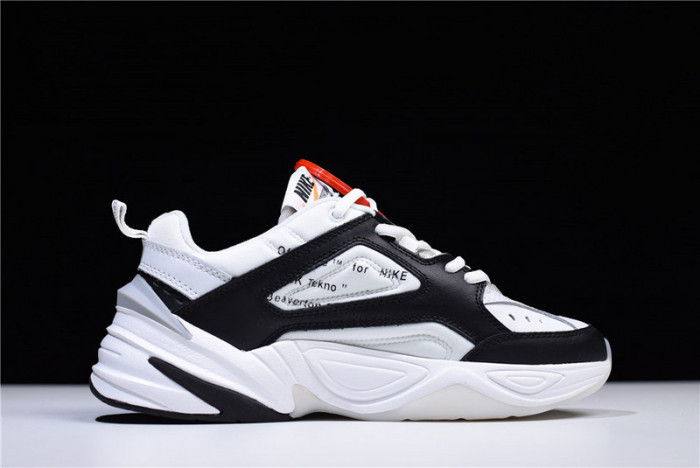 o-w x nike m2k tekno black ,white a03108 062
