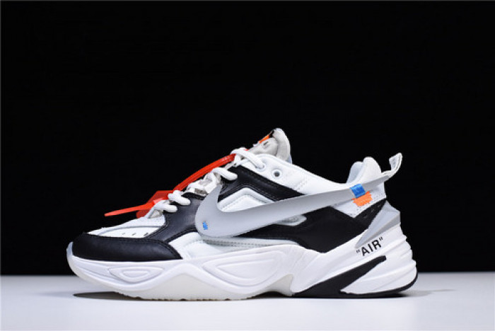 o-w x nike m2k tekno black ,white a03108 062