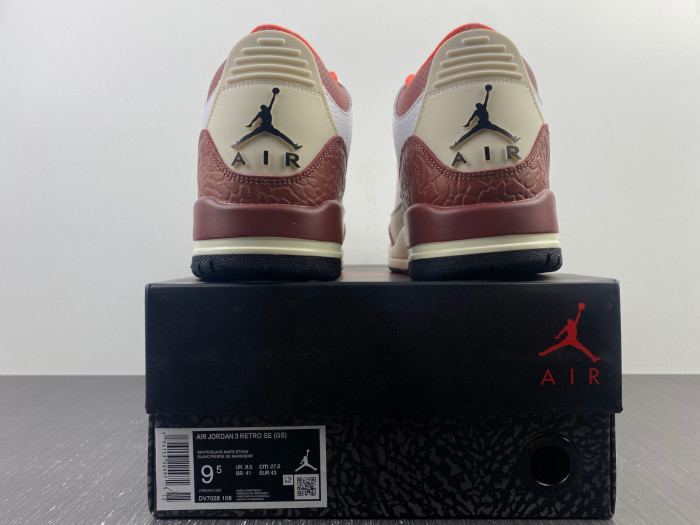 jordan 3 retro se dunk on mars (gs)-dv7028-108
