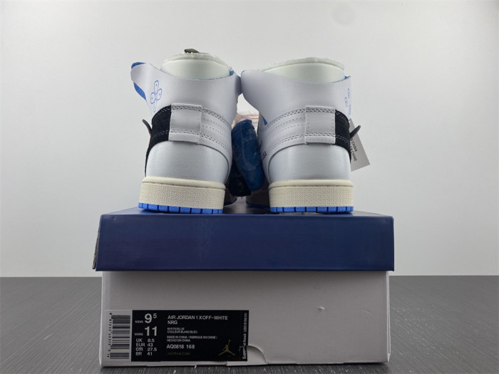 air jordan 1 o-w black white blue-aq0818-168