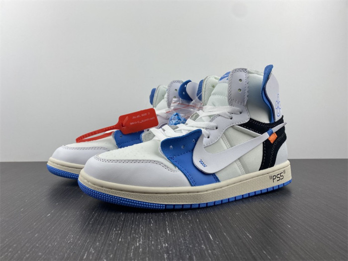 air jordan 1 o-w black white blue-aq0818-168