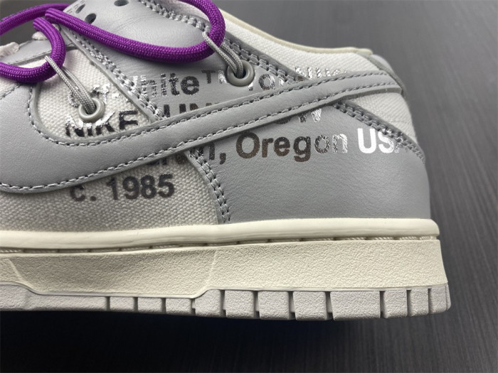 o-w x dunk low “28 of 50” dm1602-111