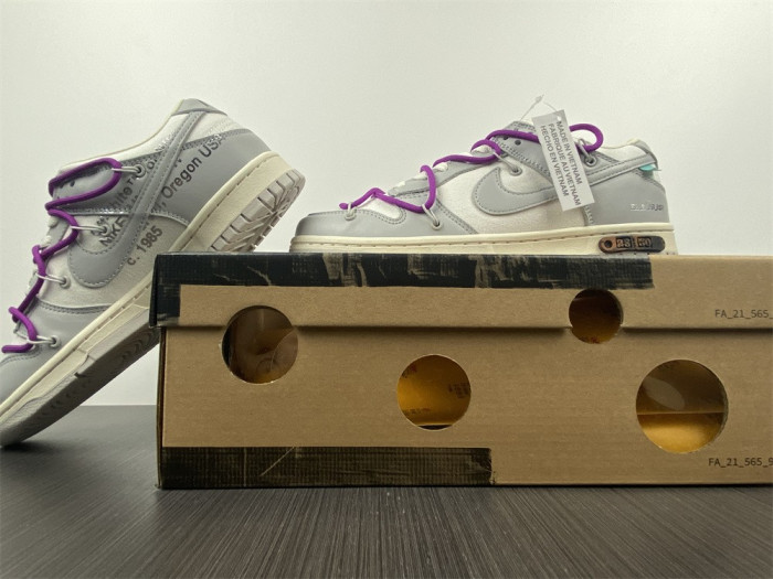 o-w x dunk low “28 of 50” dm1602-111