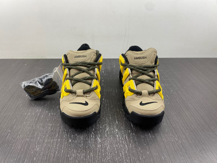 nike air more uptempo low ambush vivid sulfur limestone-fb1299-200