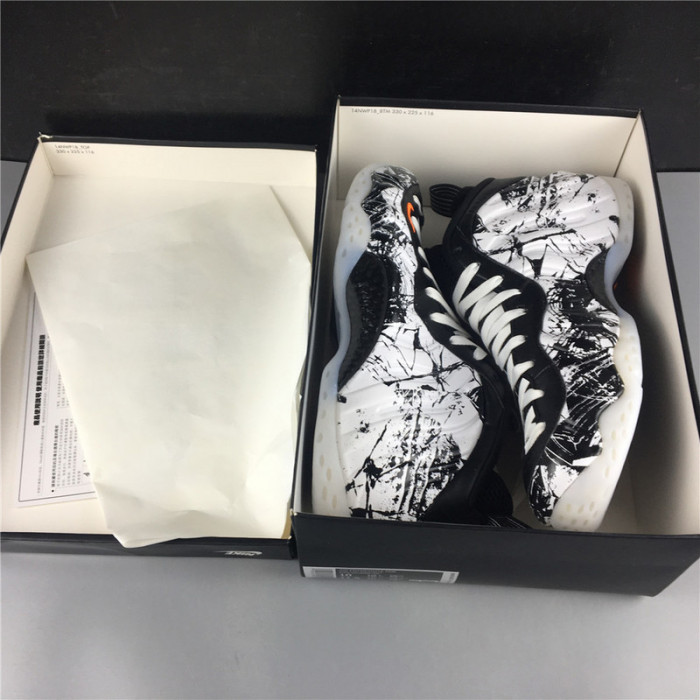 nike air foamposite one black white 314996-013