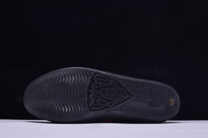 g**i ace embroidered low-top sneaker black with bee mens 431942-a38g0