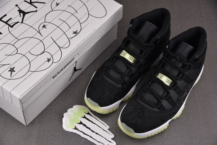 Air Jordan 11 Retro Black Barely Volt- IB1378-001