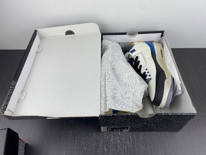 air jordan3 white black blue yellow-398614-145