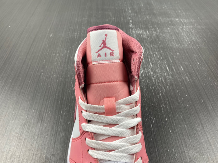 air jordan 1 mid white and pink- dq8423-616