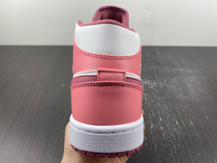 air jordan 1 mid white and pink- dq8423-616