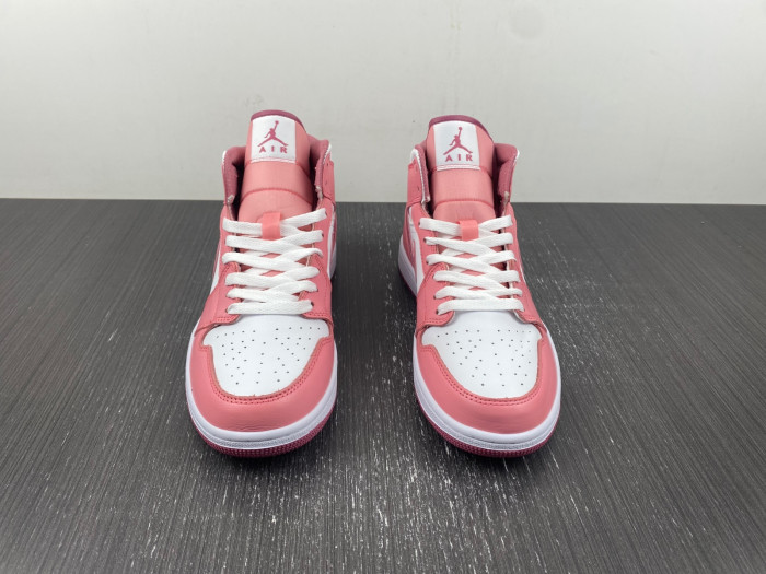 air jordan 1 mid white and pink- dq8423-616