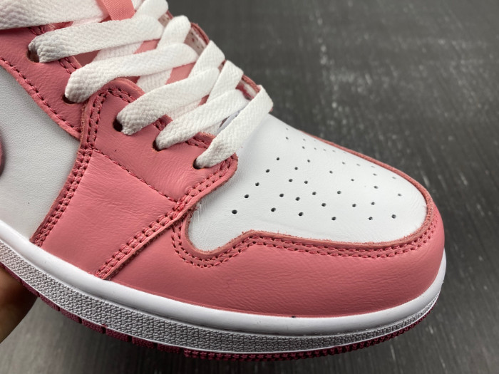 air jordan 1 mid white and pink- dq8423-616