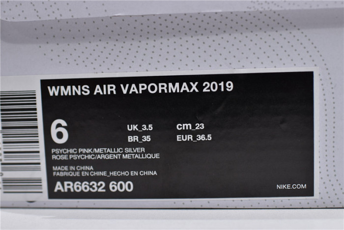 nike air vapormax 2019 pink ar6632-600