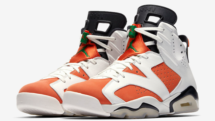 air jordan 6 retro nrg g8rd "gatorade" orange mens 384664-145