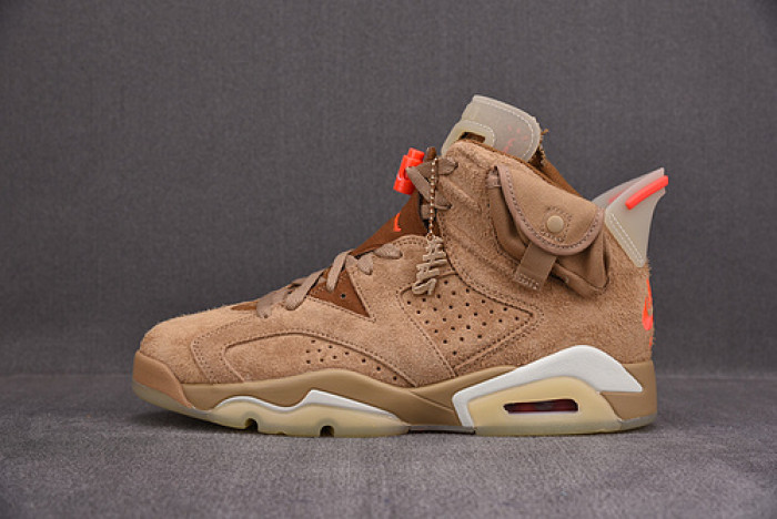 travis scott x air jordan 6 “british khaki ” dh0690-200