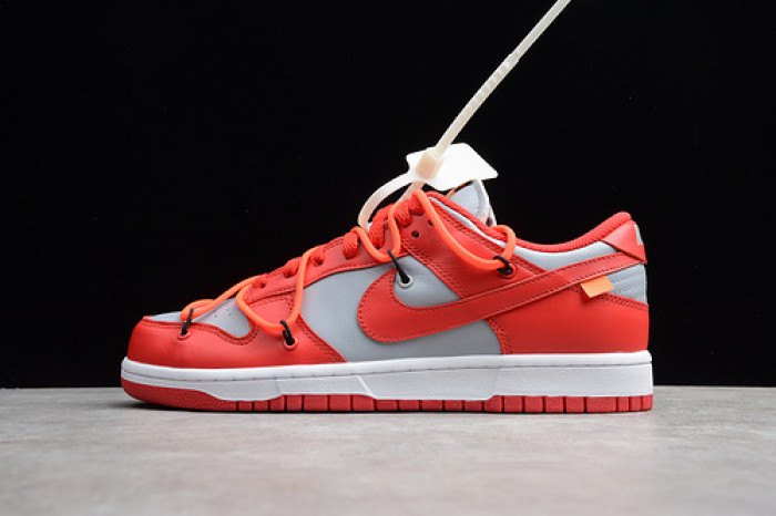 nike dunk low o-w university red ct0856-600