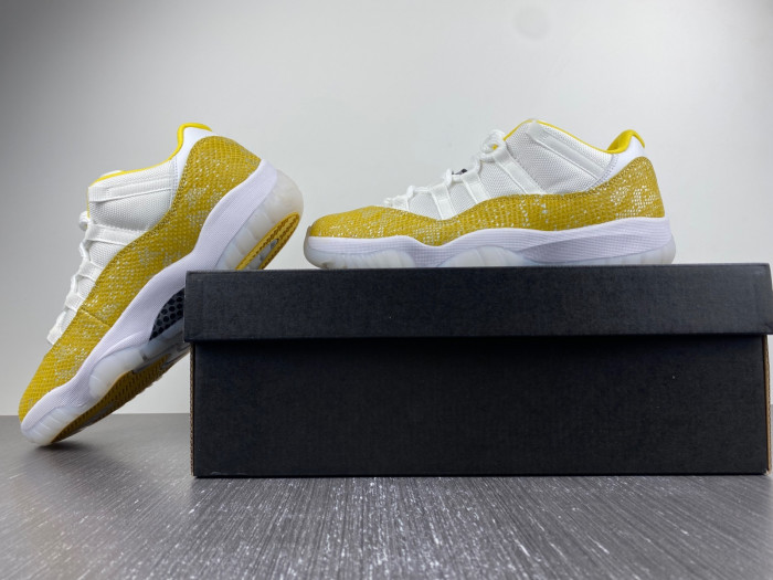 air jordan 11 low wmns “yellow snakeskin”-ah7860-107