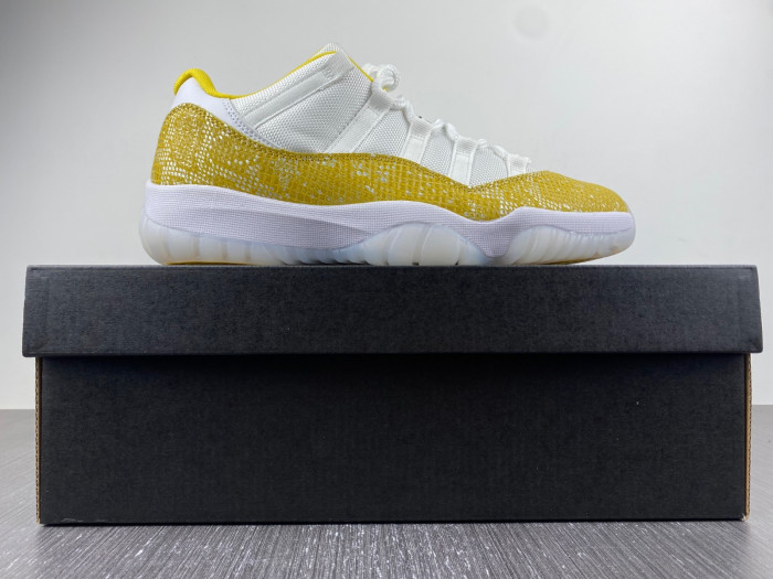 air jordan 11 low wmns “yellow snakeskin”-ah7860-107
