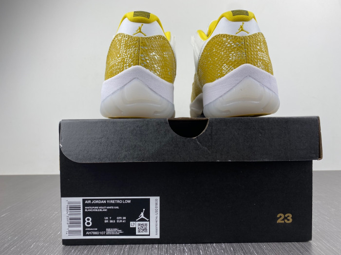 air jordan 11 low wmns “yellow snakeskin”-ah7860-107