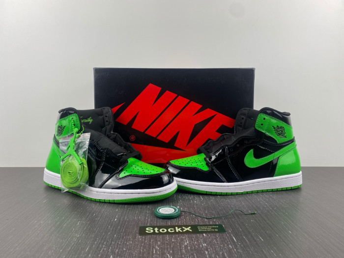 jordan 1 retro high pine green black-555088-030