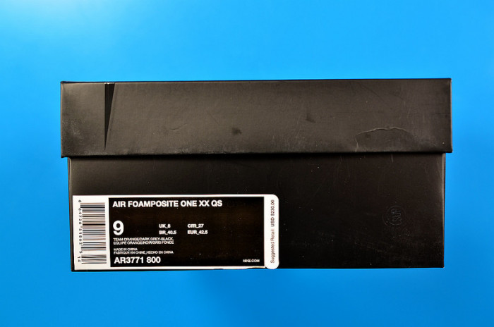 nike air foamposite one “big bang” orange/dark grey mens ar3771-800