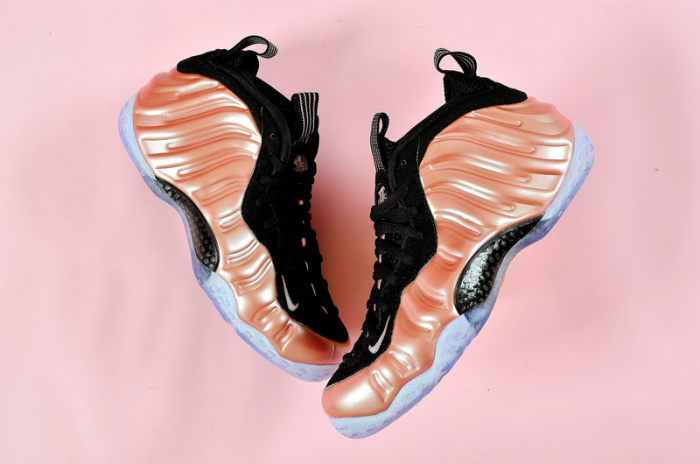 nike air foamposite one "rust pink" white/ black 314966-602
