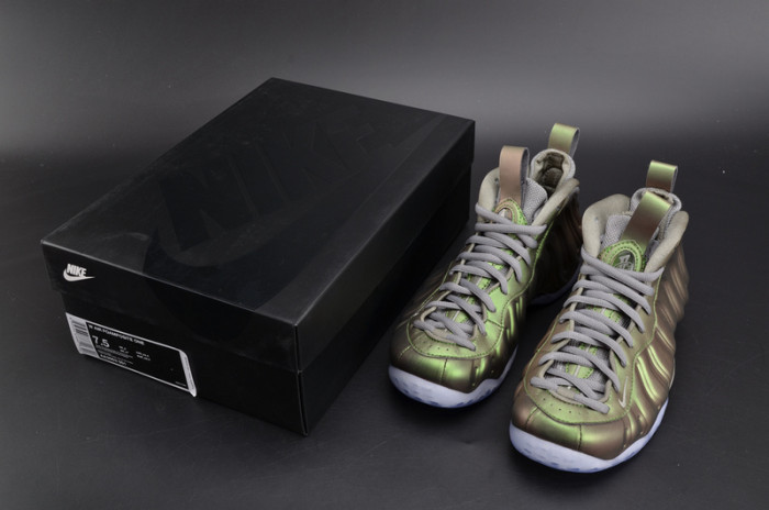 nike air foamposite one “shine” dark stucco/ black aa3963-001