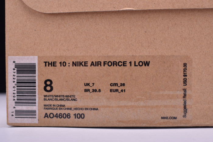 nike air force 1 low o-w all white ao4606-100