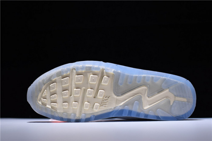 o-w x nike air max 90 sail muslin virgil abloh aa7293-100